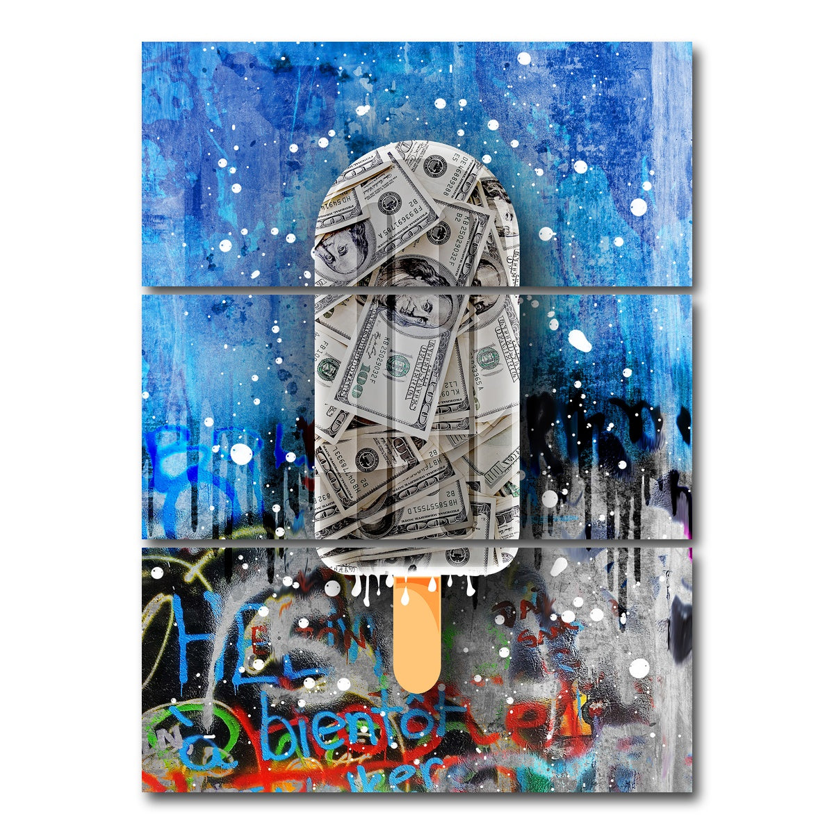 AUTO-MOCKUP WHITE | Dollar candy | 3 Piece | Gallery Wrap Canvas | group=8x18_stacked