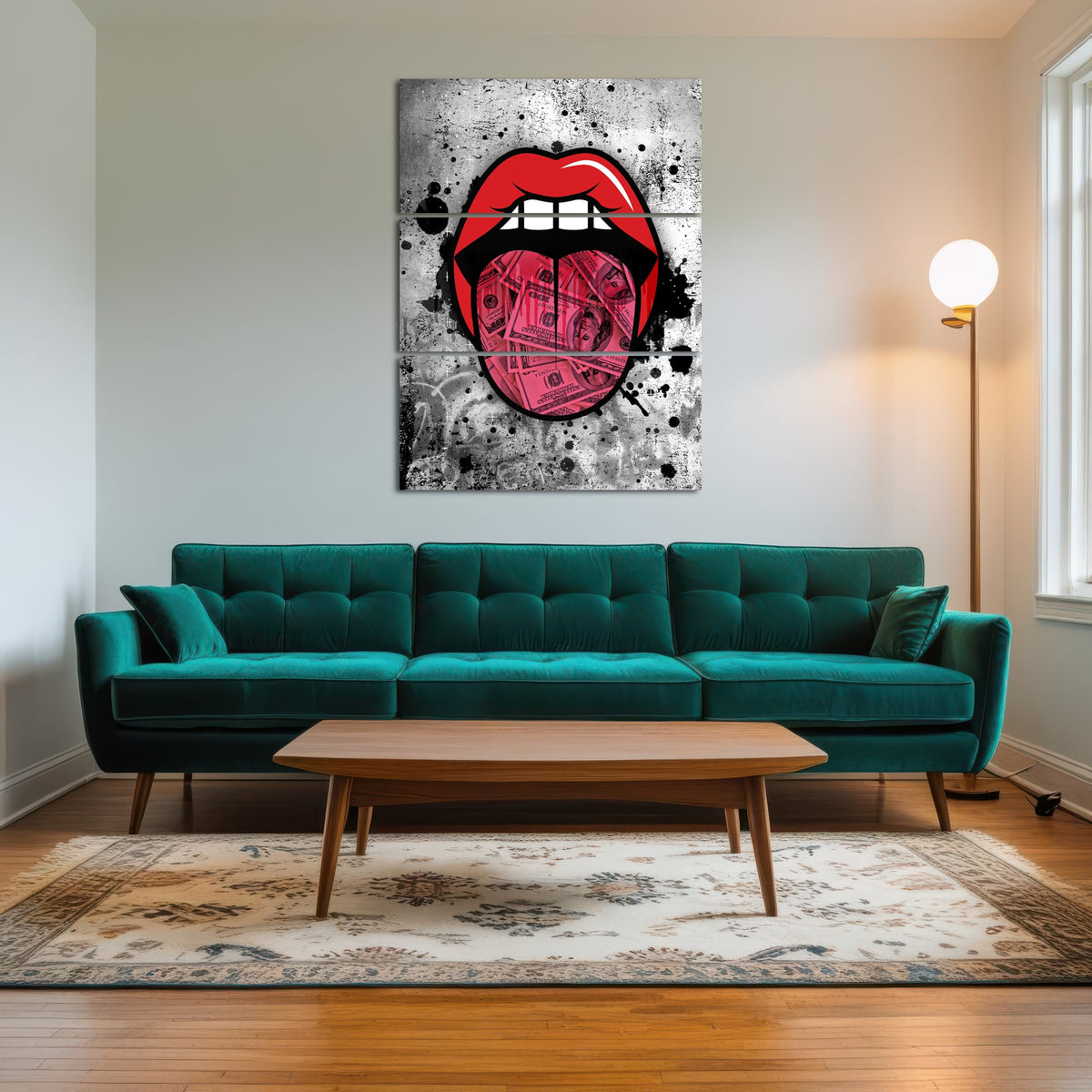 AUTO-MOCKUP ROOM | Dollar tongue canvas art