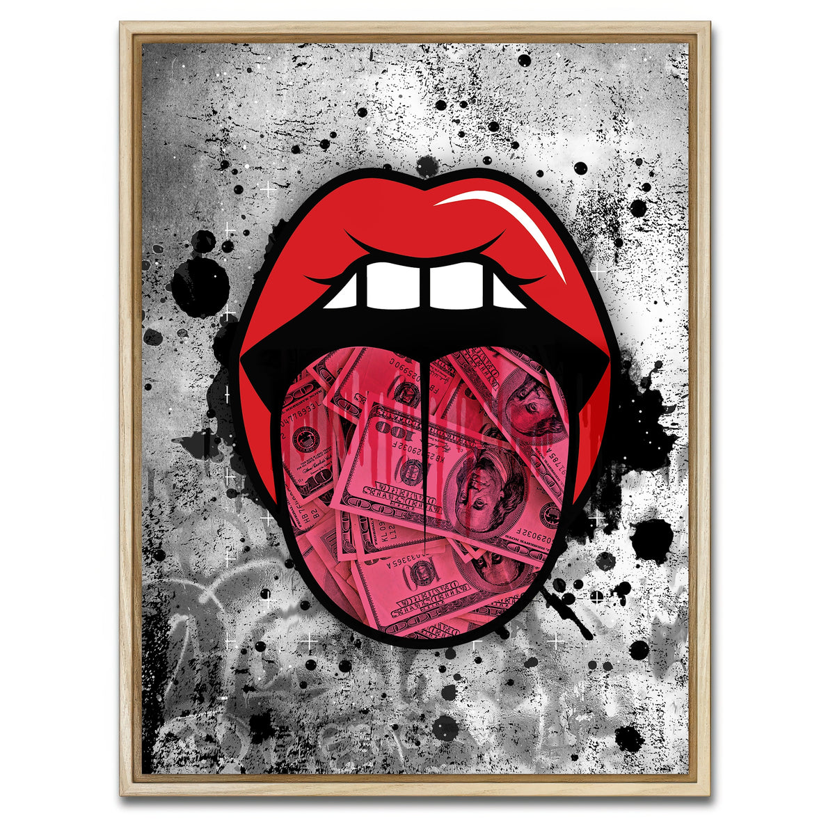 AUTO-MOCKUP WHITE | Dollar tongue canvas art | 1 Piece | Natural Framed Canvas | group=3x4