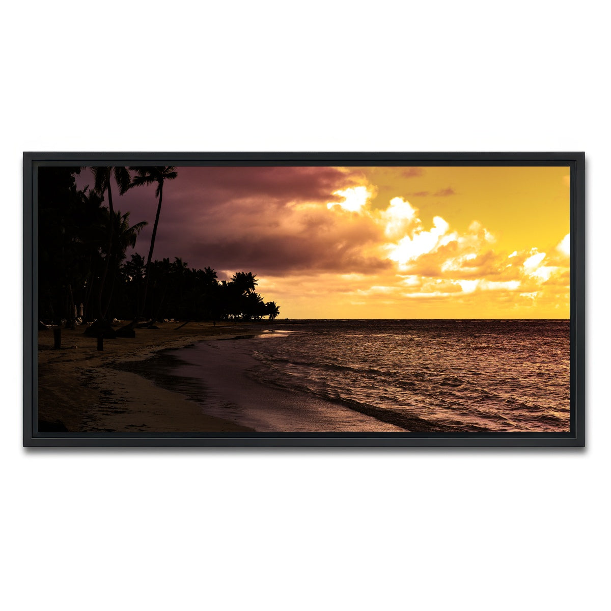 AUTO-MOCKUP WHITE | Dominican Sunset 1 | 1 Piece | Black Framed Canvas | group=2x1