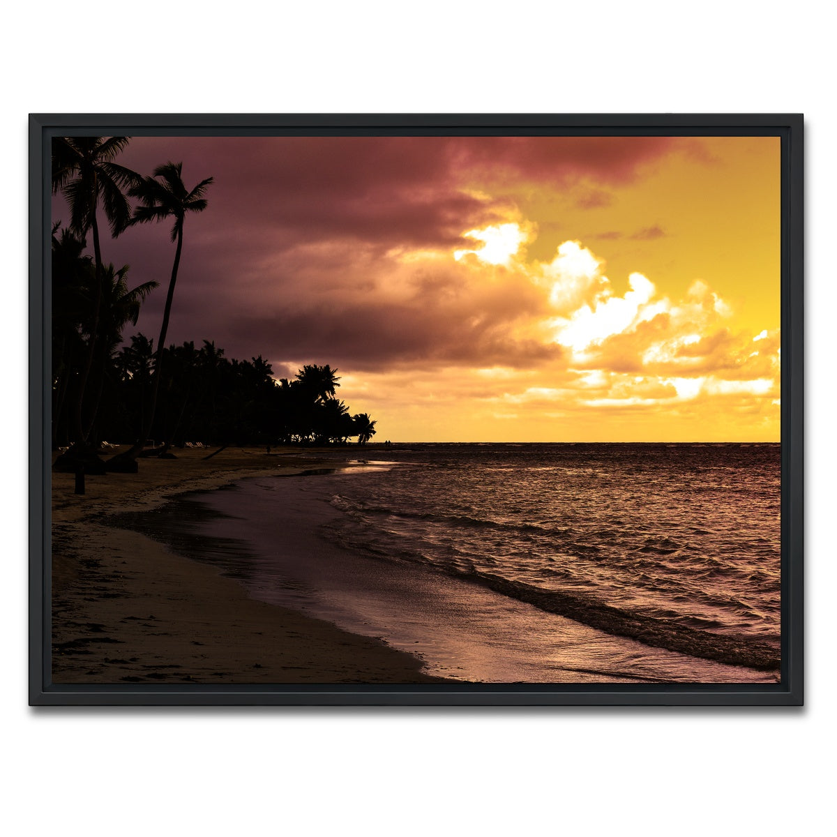 AUTO-MOCKUP WHITE | Dominican Sunset 1 | 1 Piece | Black Framed Canvas | group=4x3