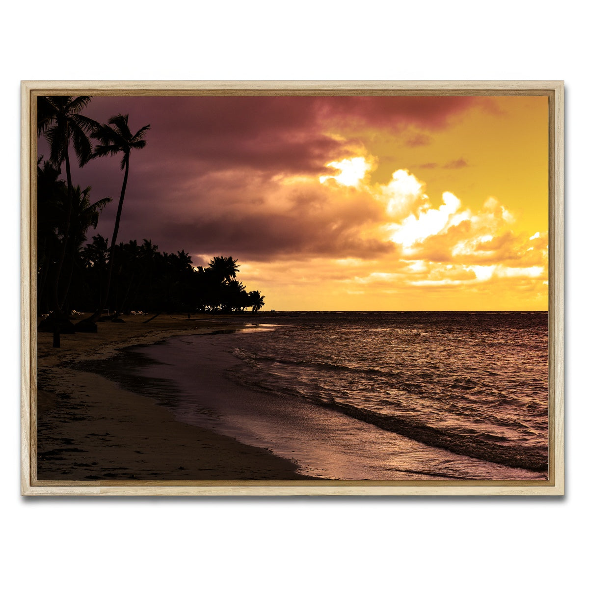 AUTO-MOCKUP WHITE | Dominican Sunset 1 | 1 Piece | Natural Framed Canvas | group=4x3