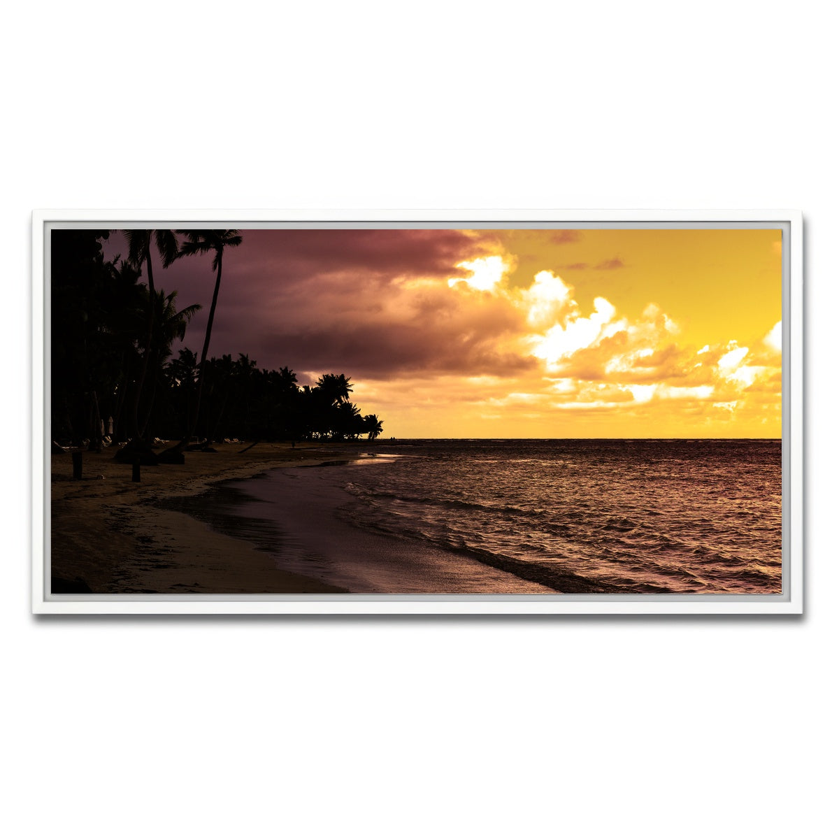 AUTO-MOCKUP WHITE | Dominican Sunset 1 | 1 Piece | White Framed Canvas | group=2x1