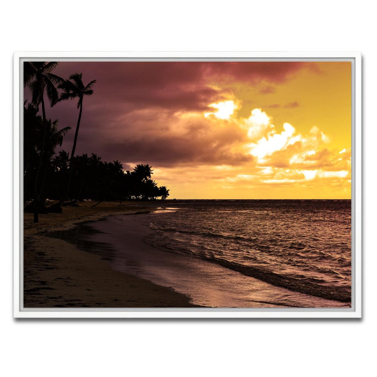 AUTO-MOCKUP WHITE | Dominican Sunset 1 | 1 Piece | White Framed Canvas | group=4x3
