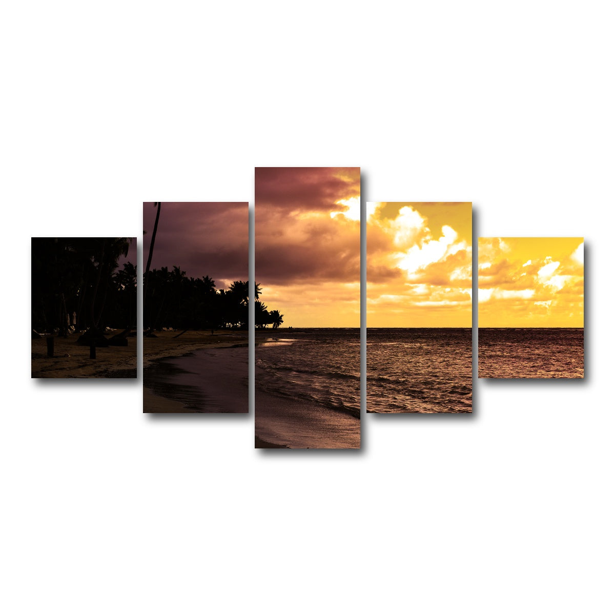 AUTO-MOCKUP WHITE | Dominican Sunset 1 | 5 Piece | Gallery Wrap Canvas | group=5_short