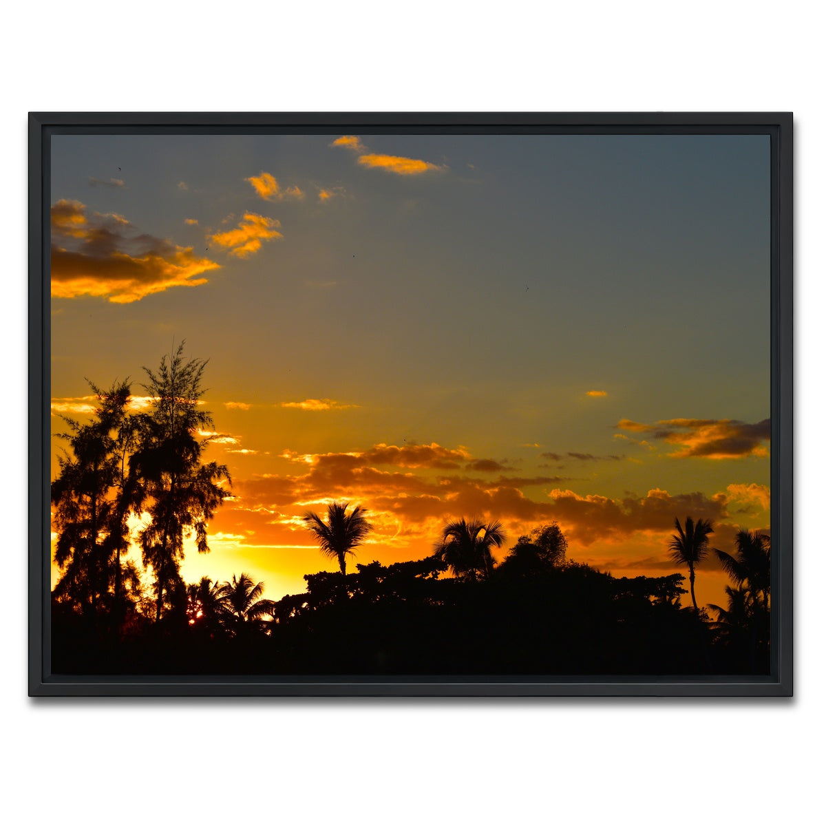 AUTO-MOCKUP WHITE | Dominican Sunset 3 | 1 Piece | Black Framed Canvas | group=4x3