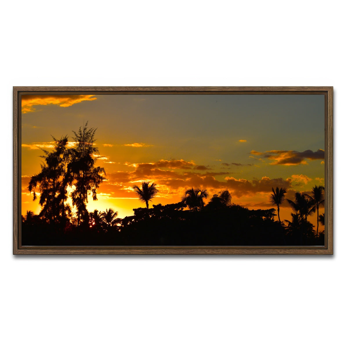 AUTO-MOCKUP WHITE | Dominican Sunset 3 | 1 Piece | Walnut Framed Canvas | group=2x1