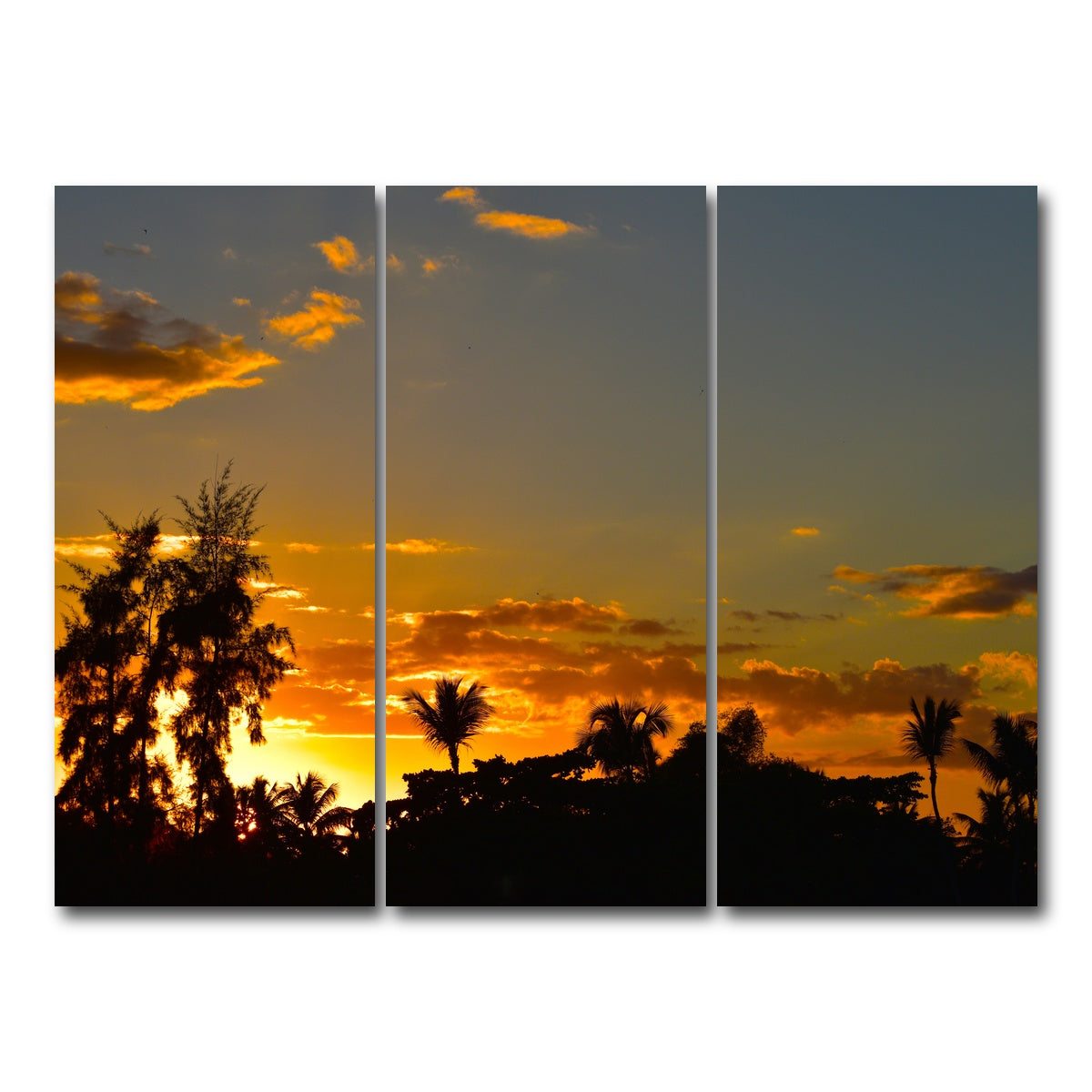 AUTO-MOCKUP WHITE | Dominican Sunset 3 | 3 Piece | Gallery Wrap Canvas | group=8x18