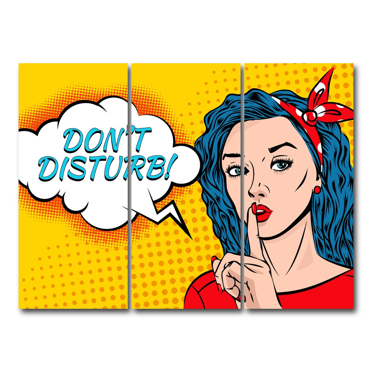 AUTO-MOCKUP WHITE | Don't Disturb | 3 Piece | Gallery Wrap Canvas | group=8x18