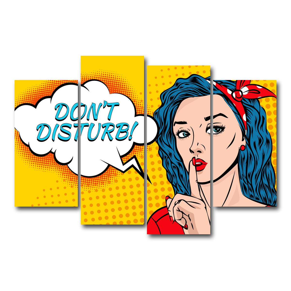 AUTO-MOCKUP WHITE | Don't Disturb | 4 Piece | Gallery Wrap Canvas | group=4_short