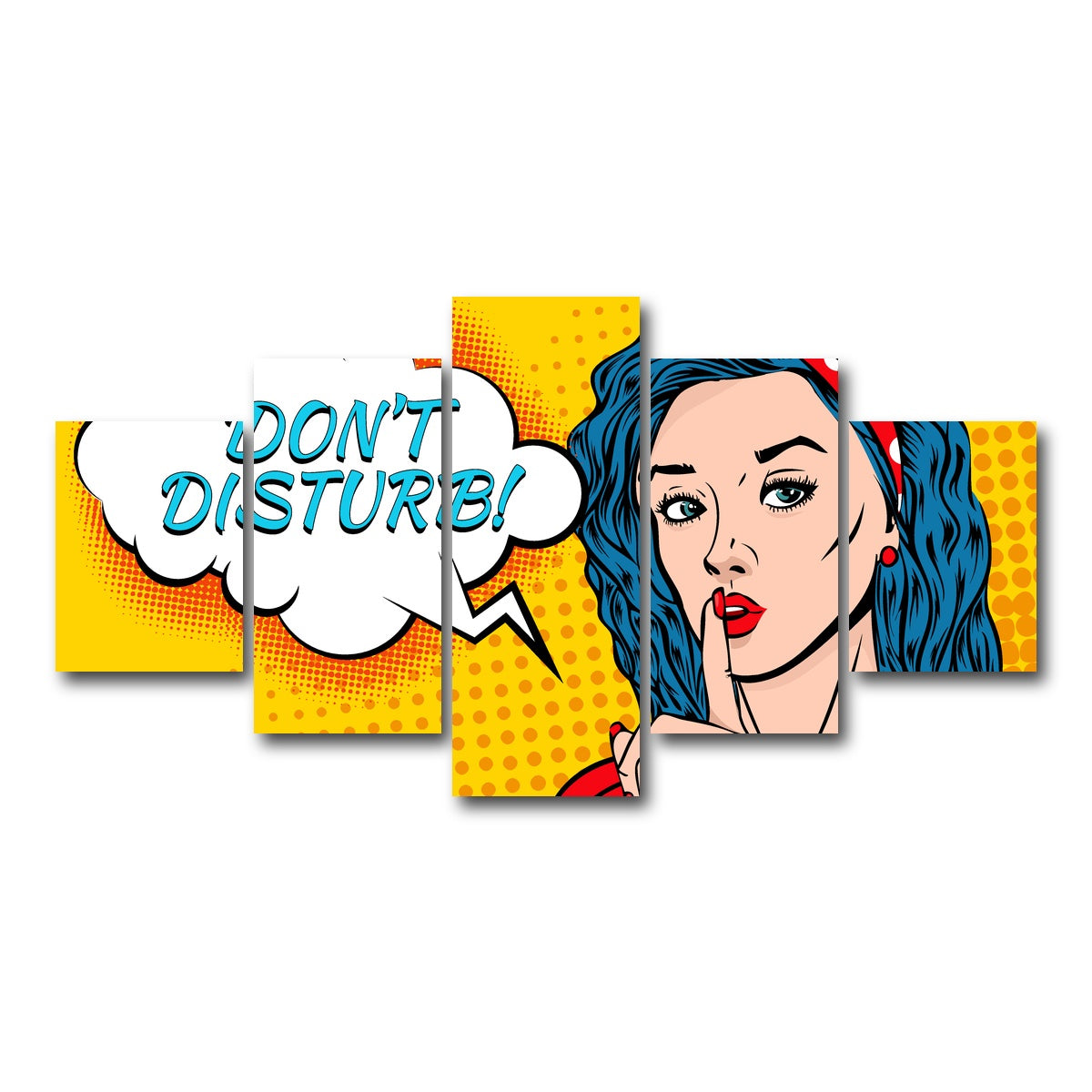 AUTO-MOCKUP WHITE | Don't Disturb | 5 Piece | Gallery Wrap Canvas | group=5_short