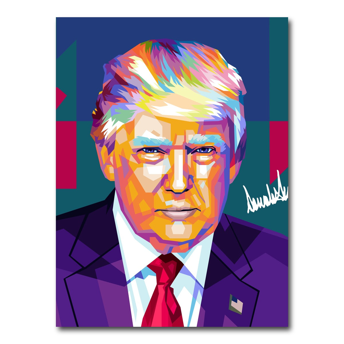 AUTO-MOCKUP WHITE | Donald Trump | 1 Piece | Gallery Wrap Canvas | group=3x4