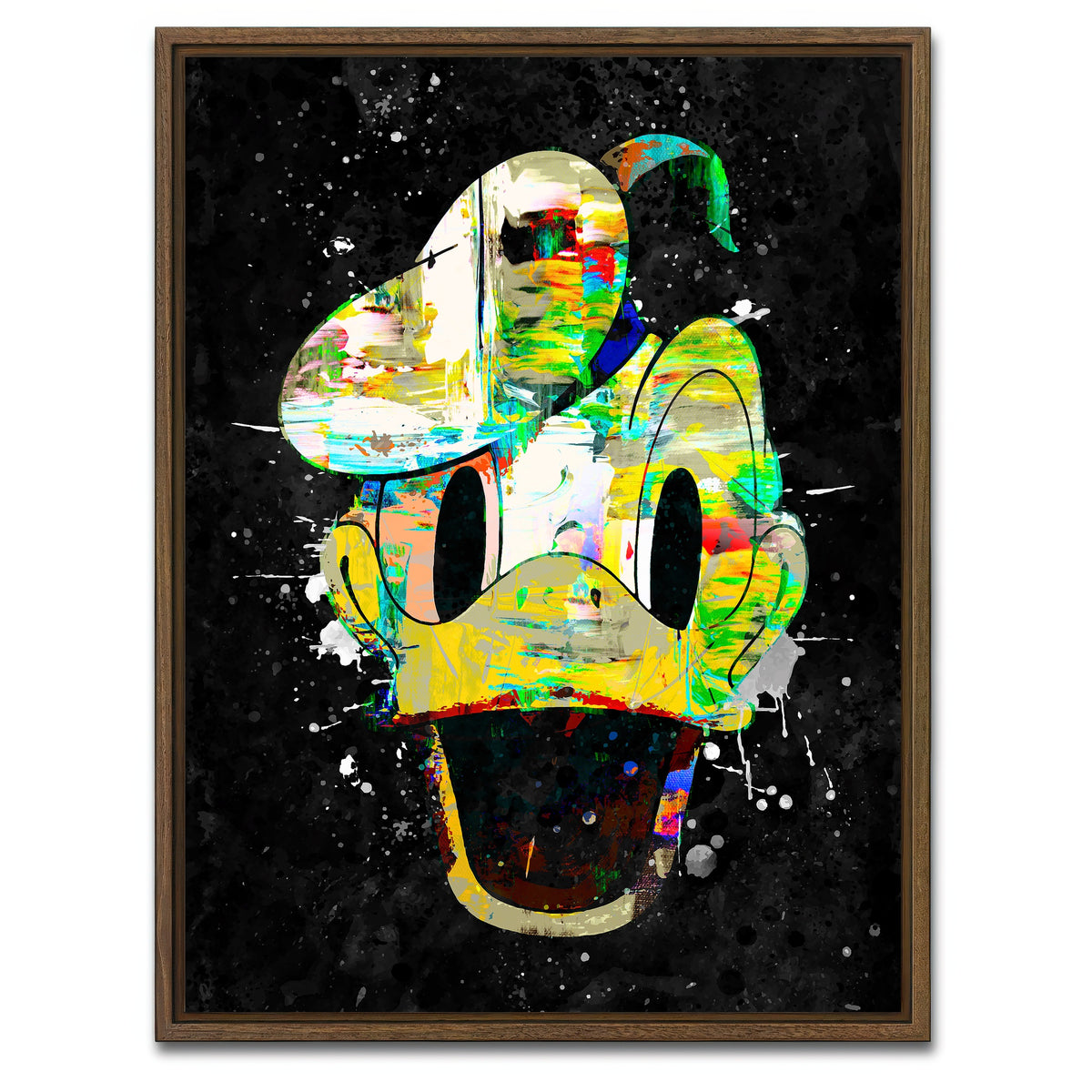 AUTO-MOCKUP WHITE | Donald duck canvas art | 1 Piece | Walnut Framed Canvas | group=3x4