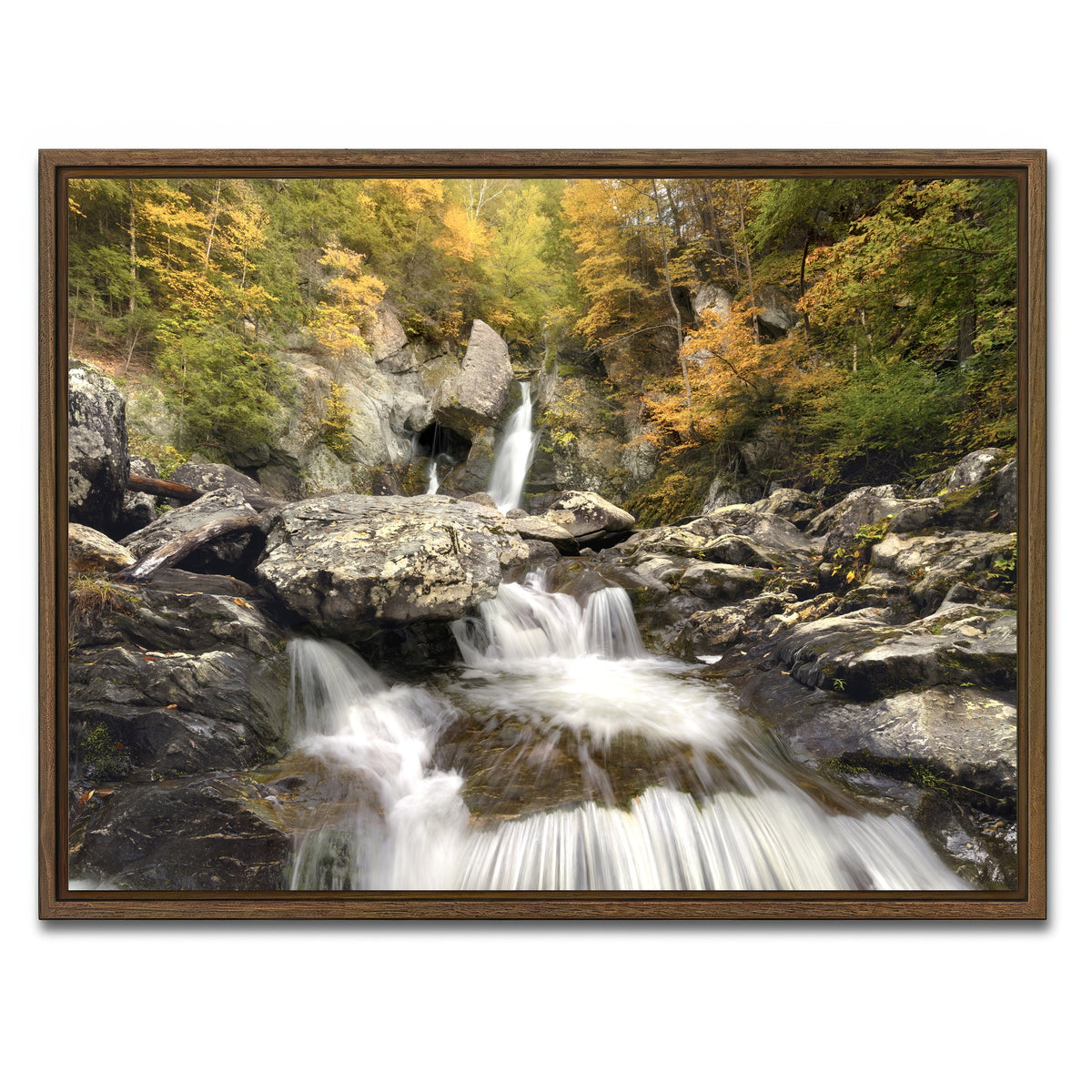 AUTO-MOCKUP WHITE | Down Stream | 1 Piece | Walnut Framed Canvas | group=4x3