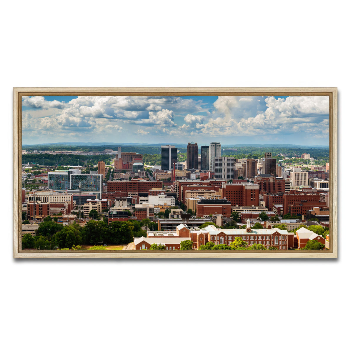 AUTO-MOCKUP WHITE | Downtown Birmingham | 1 Piece | Natural Framed Canvas | group=2x1