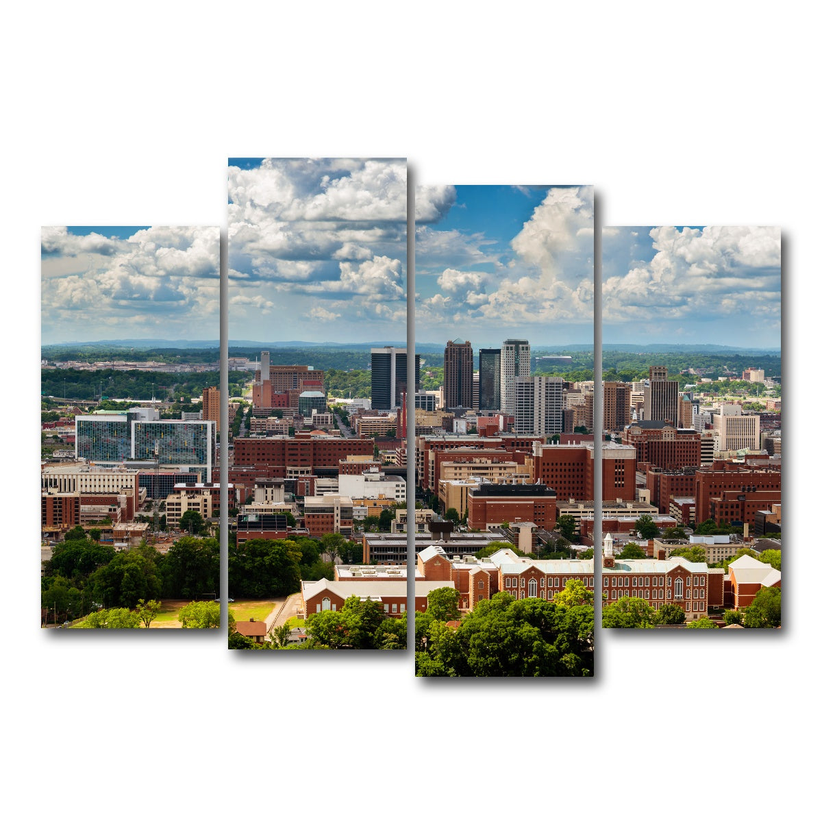 AUTO-MOCKUP WHITE | Downtown Birmingham | 4 Piece | Gallery Wrap Canvas | group=4_normal