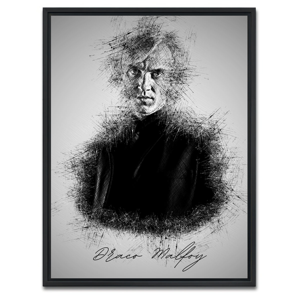 AUTO-MOCKUP WHITE | Draco Malfoy | 1 Piece | Black Framed Canvas | group=3x4