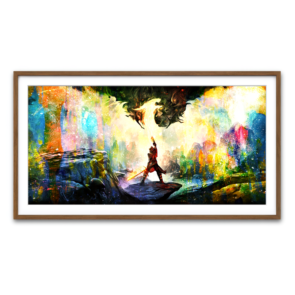 Framed Print 2x1 Walnut