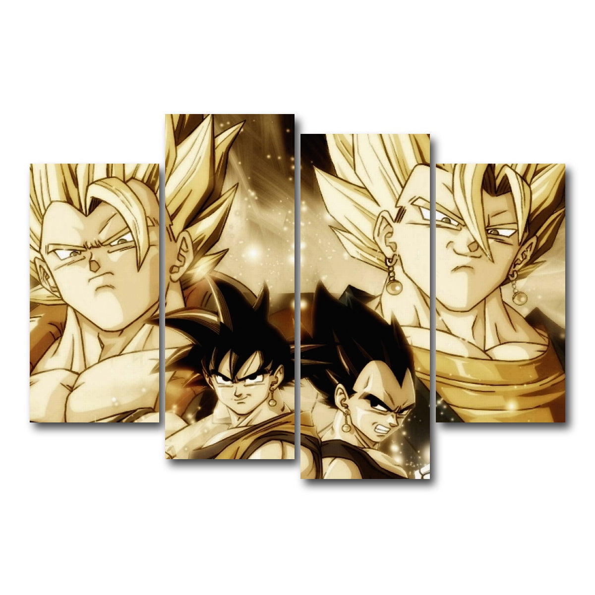 AUTO-MOCKUP WHITE | Dragon Ball Z | 4 Piece | Gallery Wrap Canvas | group=4_short