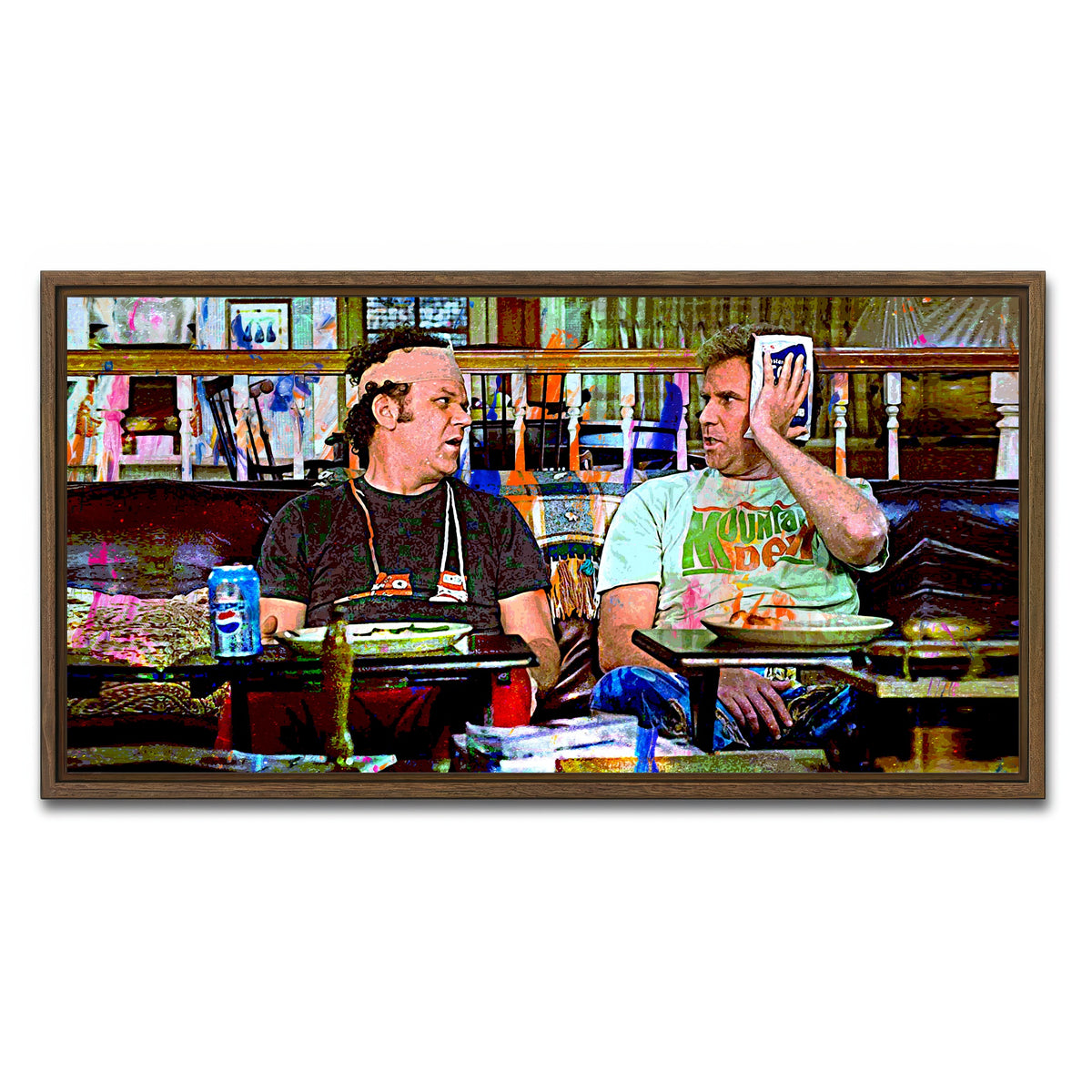 AUTO-MOCKUP WHITE | Dragon & Nighthawk | 1 Piece | Walnut Framed Canvas | group=2x1