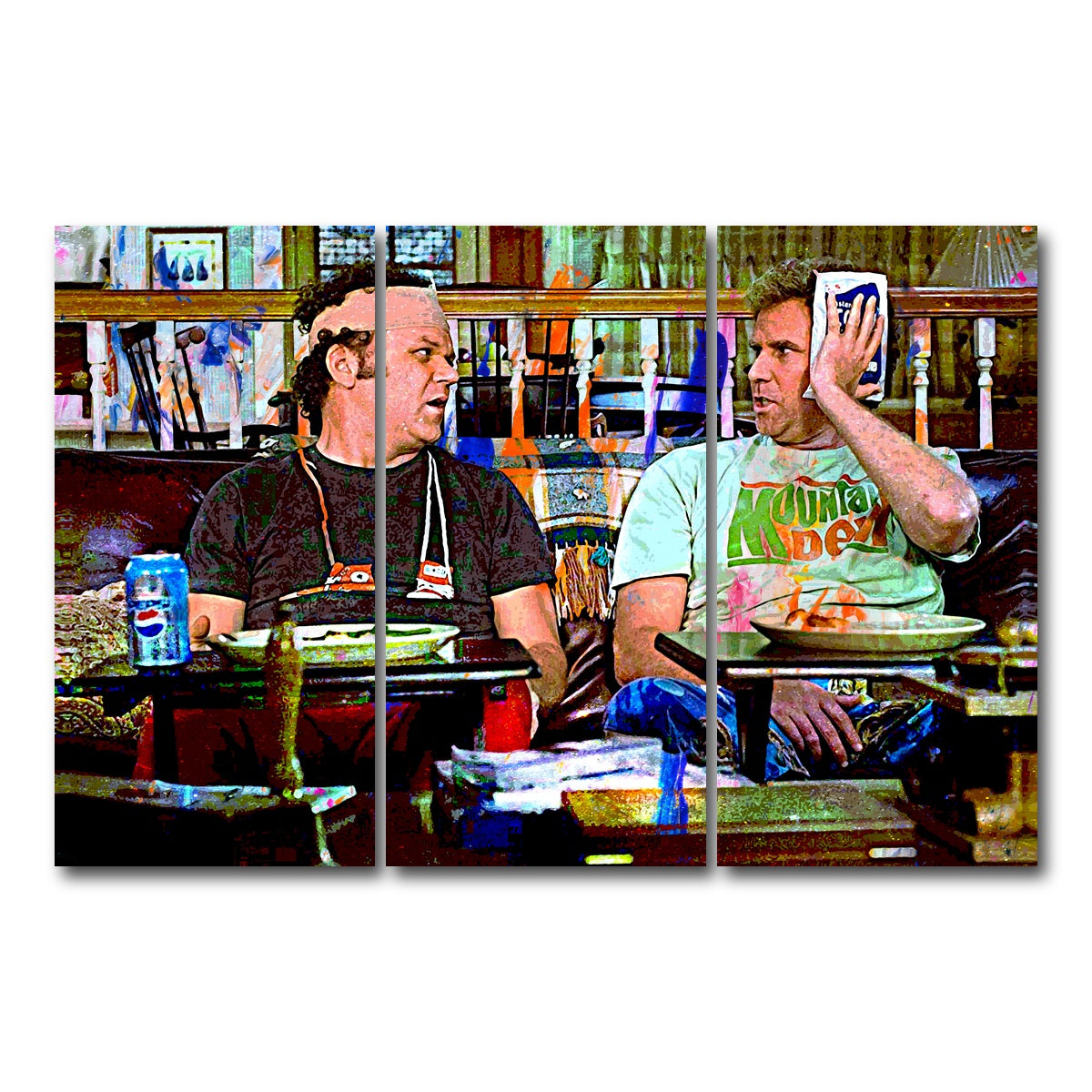 AUTO-MOCKUP WHITE | Dragon & Nighthawk | 3 Piece | Gallery Wrap Canvas | group=12x24