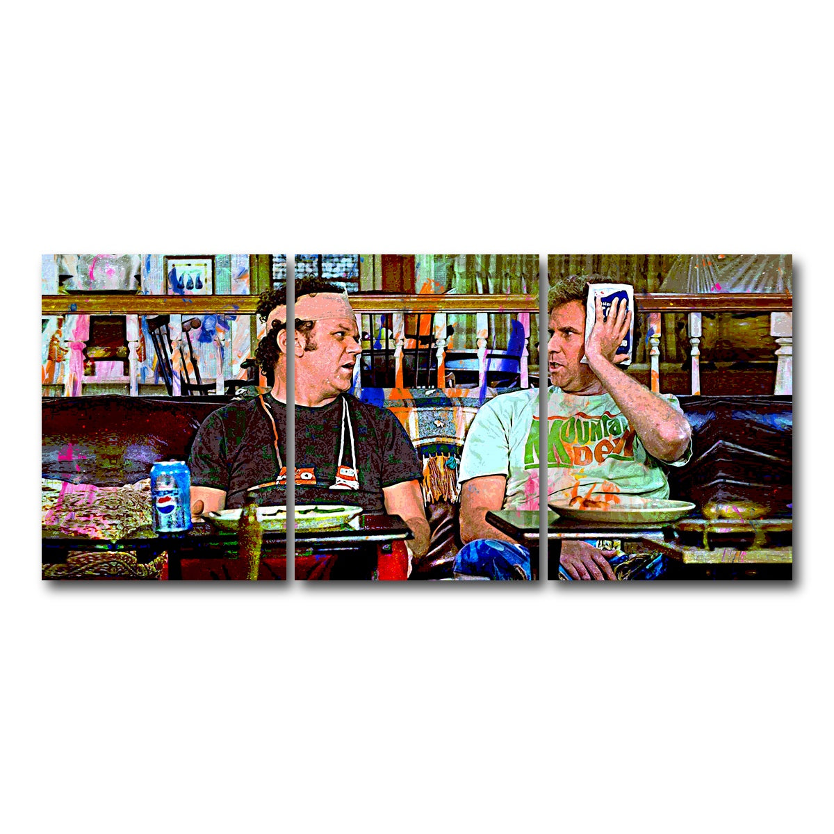 AUTO-MOCKUP WHITE | Dragon & Nighthawk | 3 Piece | Gallery Wrap Canvas | group=18x24