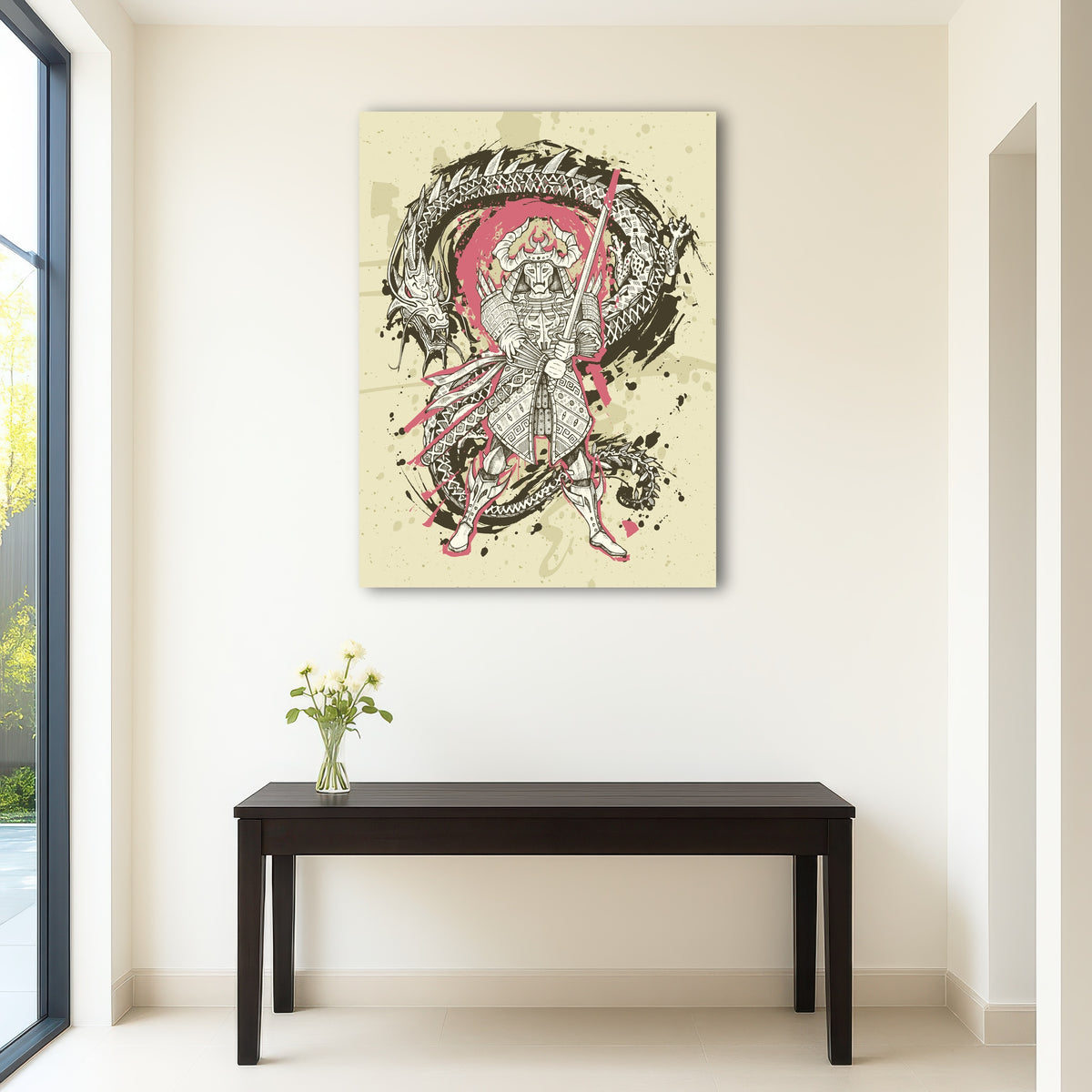 AUTO-MOCKUP ROOM | Dragon & samurai battle