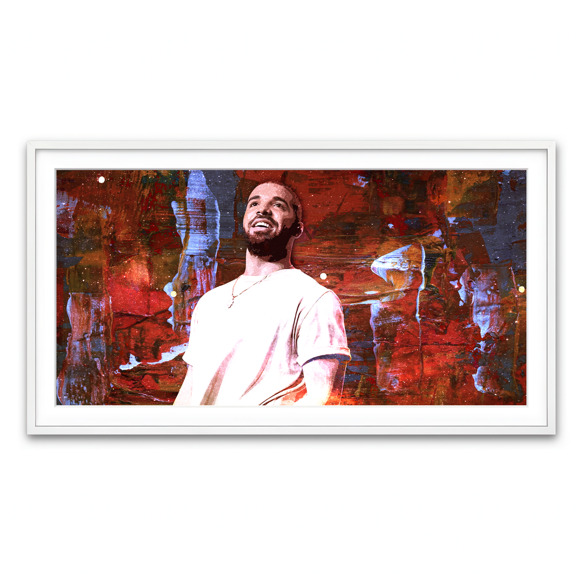 Framed Print 2x1 White