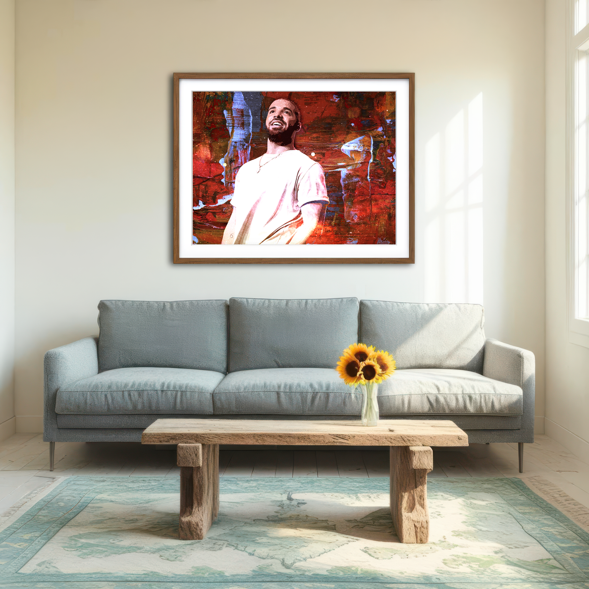 AUTO-MOCKUP ROOM | Drake Abstract Wall Art