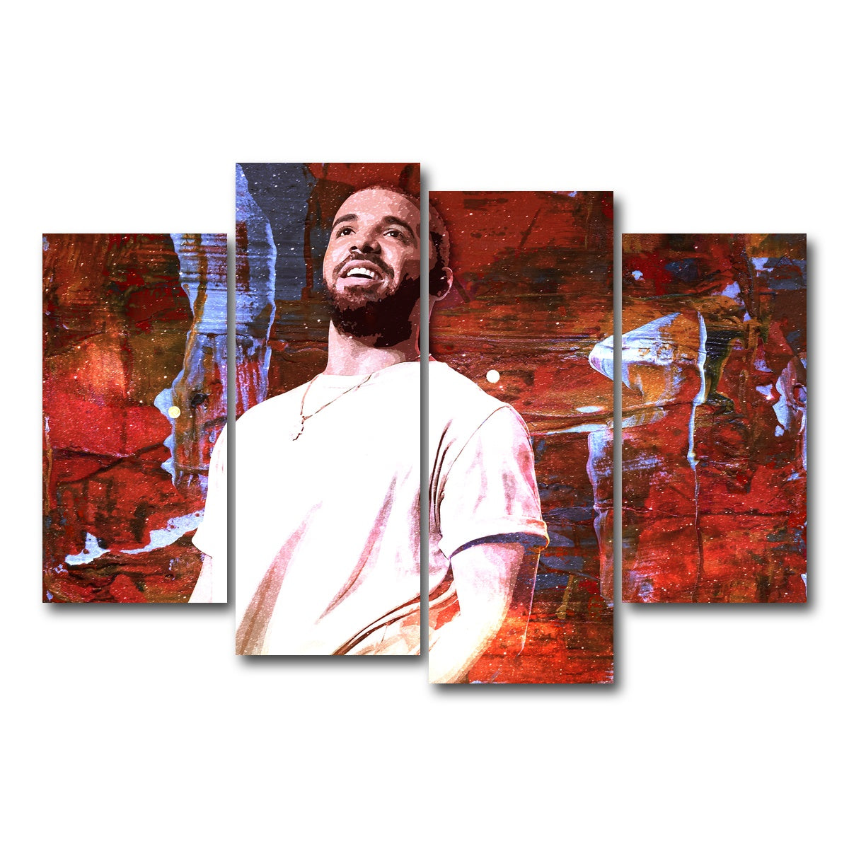 AUTO-MOCKUP WHITE | Drake Abstract | 4 Piece | Gallery Wrap Canvas | group=4_short