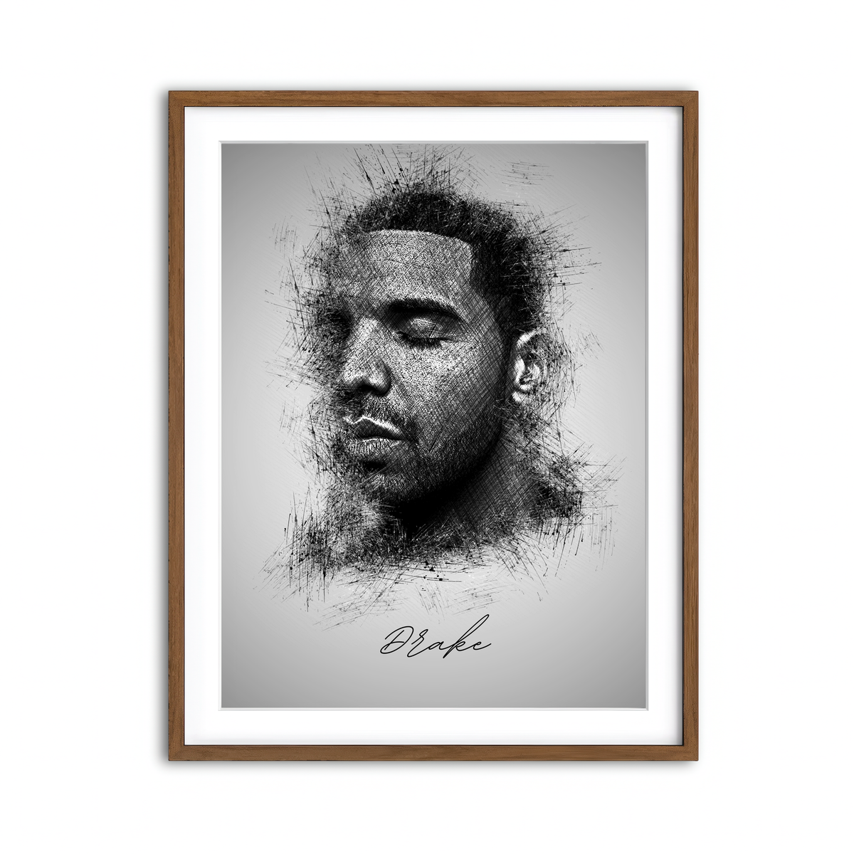 Framed Print 3x4 Walnut