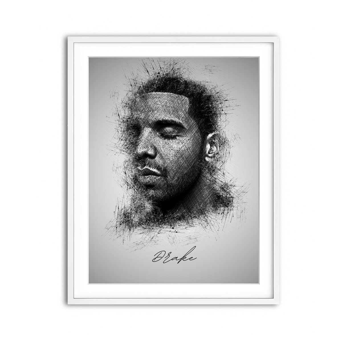 Framed Print 3x4 White