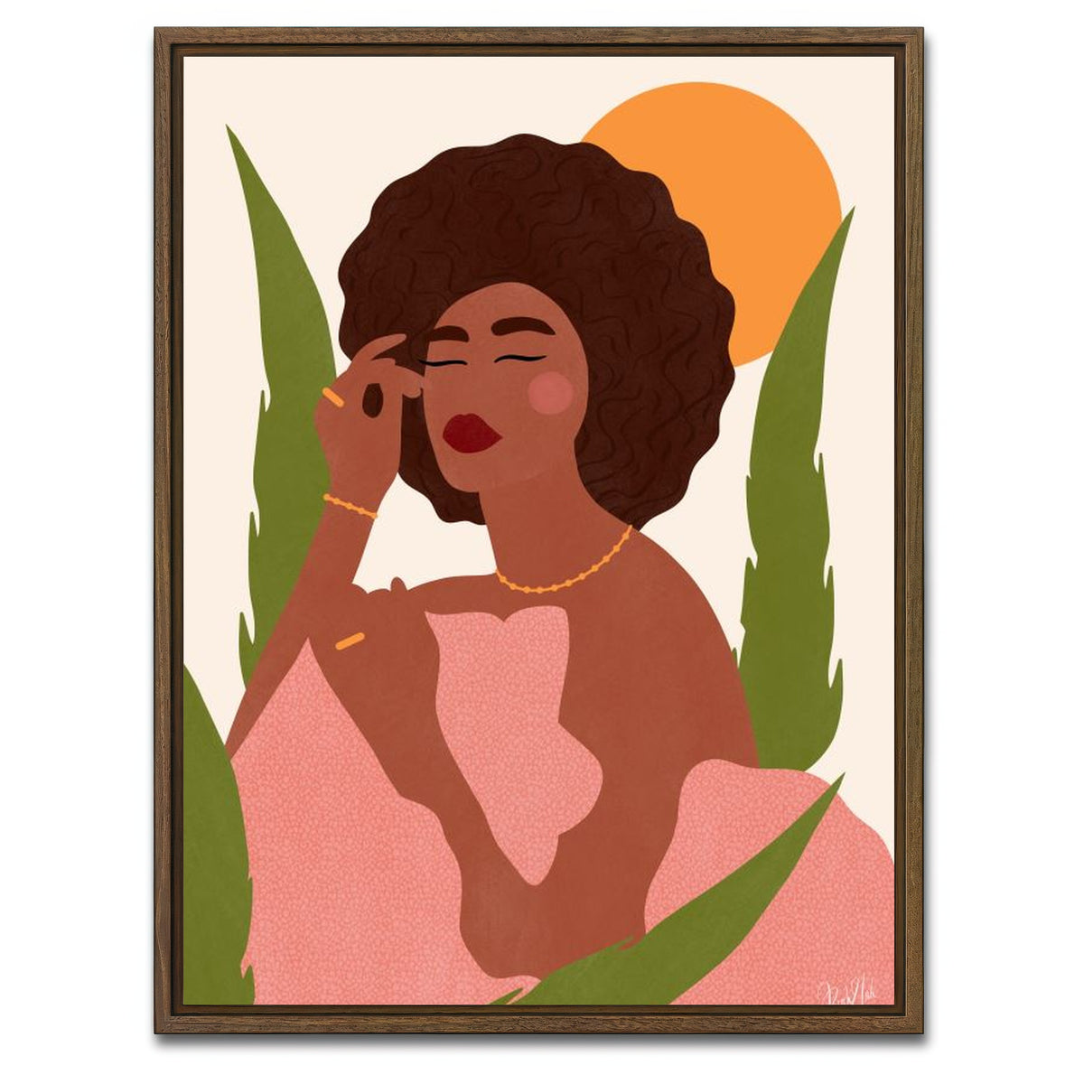 AUTO-MOCKUP WHITE | Dreaming of Boogie Nights | 1 Piece | Walnut Framed Canvas | group=3x4