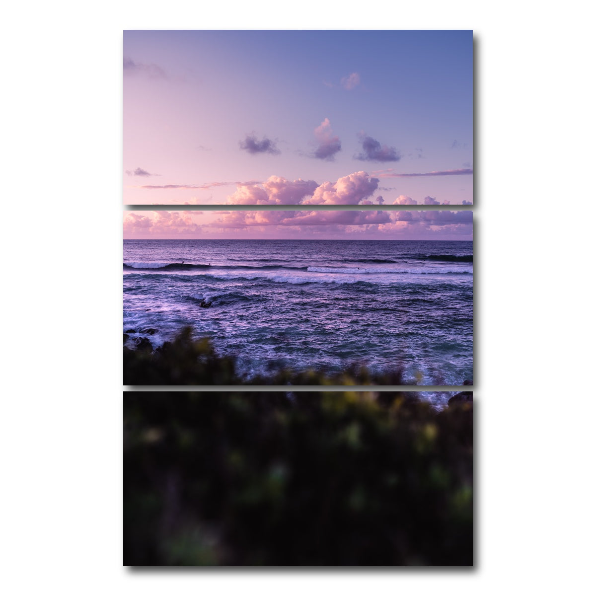 AUTO-MOCKUP WHITE | Dreamy Evening | 3 Piece | Gallery Wrap Canvas | group=12x24_stacked