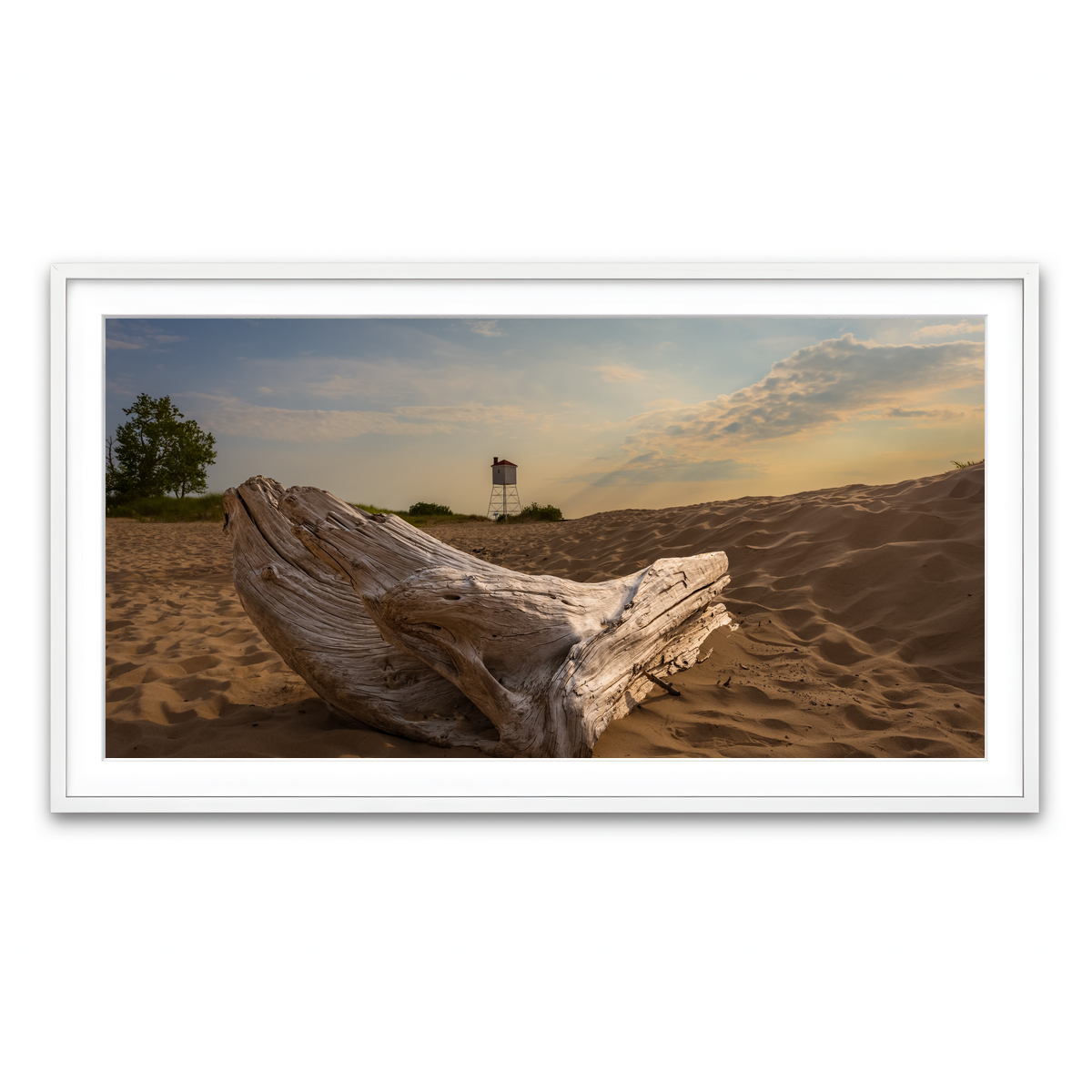 Framed Print 2x1 White