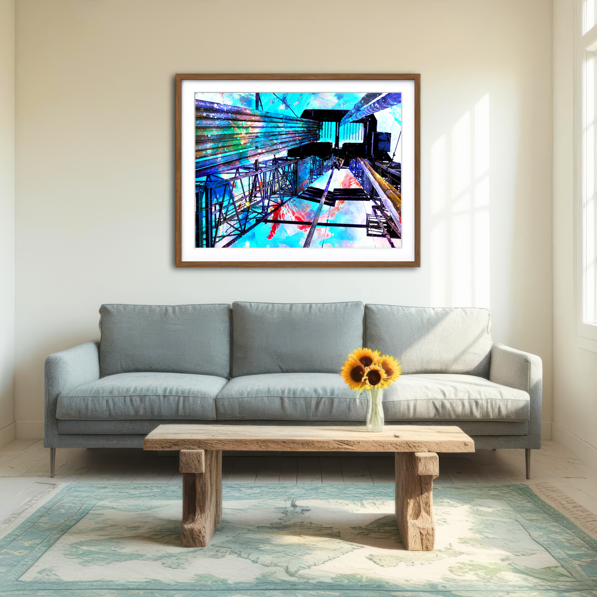 AUTO-MOCKUP ROOM | Drilling Rig Wall Art