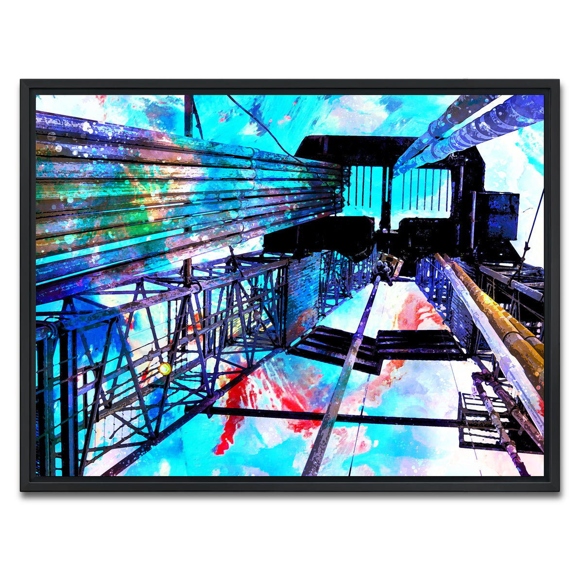 AUTO-MOCKUP WHITE | Drilling Rig | 1 Piece | Black Framed Canvas | group=4x3