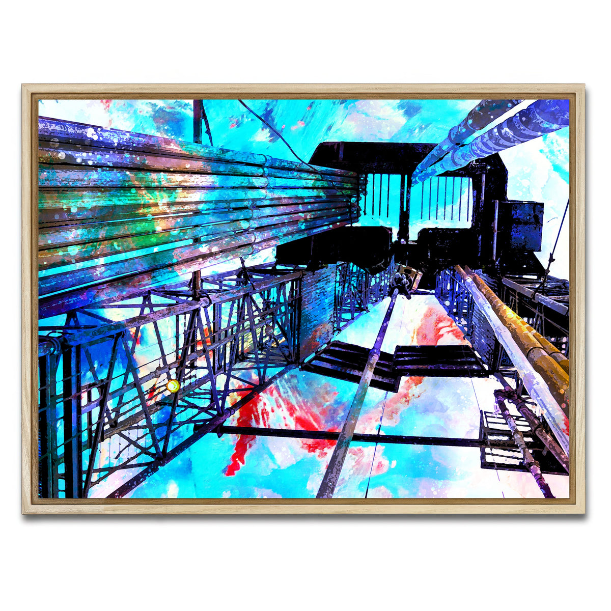 AUTO-MOCKUP WHITE | Drilling Rig | 1 Piece | Natural Framed Canvas | group=4x3