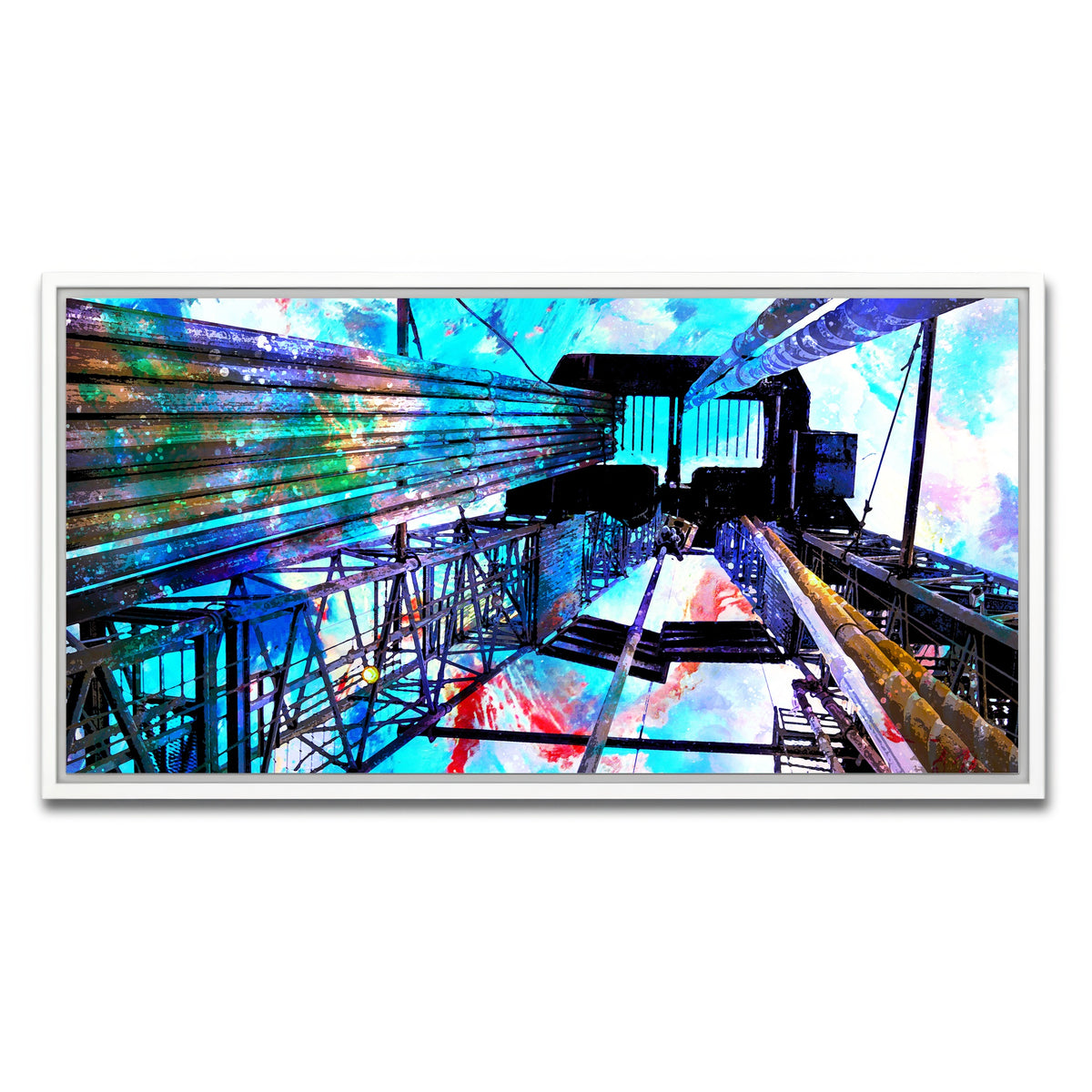 AUTO-MOCKUP WHITE | Drilling Rig | 1 Piece | White Framed Canvas | group=2x1