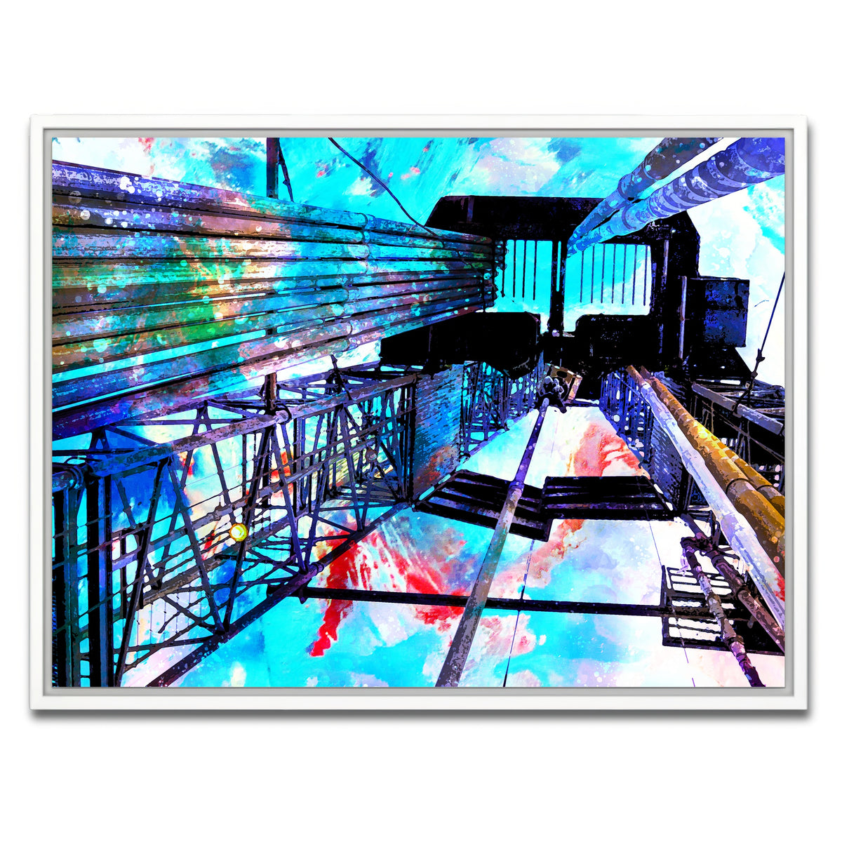 AUTO-MOCKUP WHITE | Drilling Rig | 1 Piece | White Framed Canvas | group=4x3
