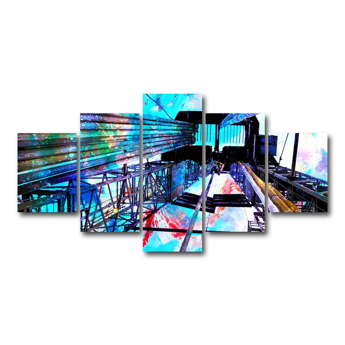 AUTO-MOCKUP WHITE | Drilling Rig | 5 Piece | Gallery Wrap Canvas | group=5_short