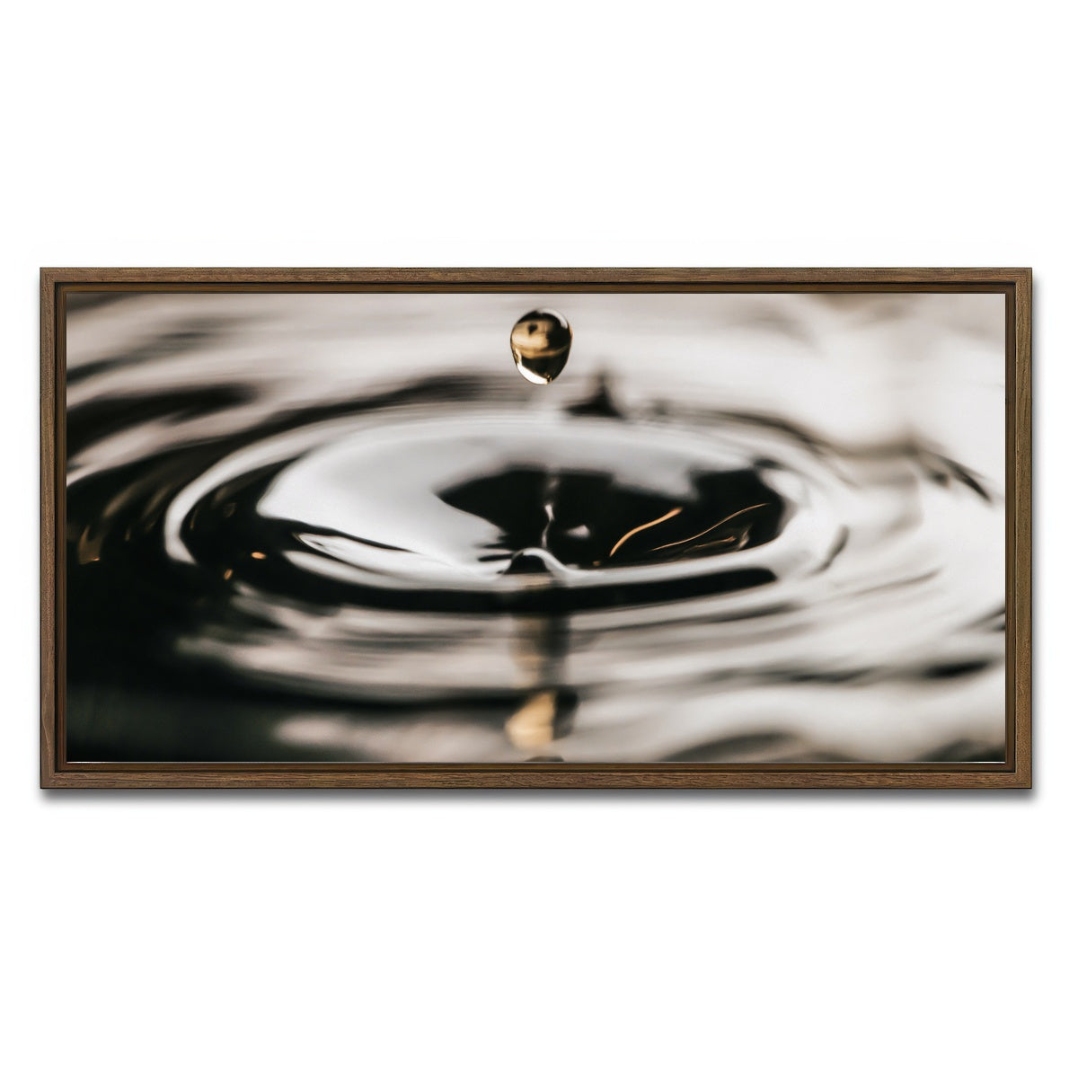 AUTO-MOCKUP WHITE | Drop | 1 Piece | Walnut Framed Canvas | group=2x1