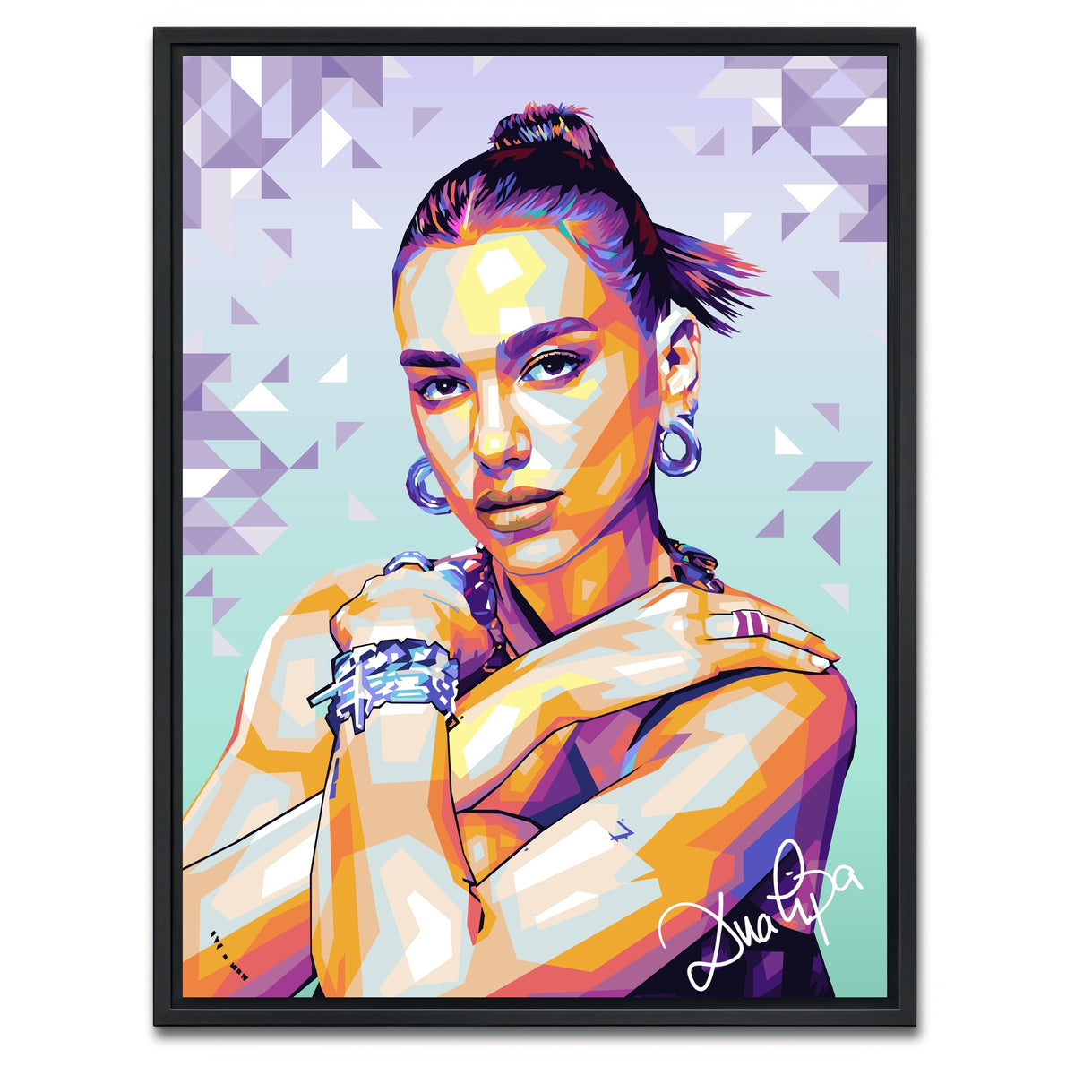 AUTO-MOCKUP WHITE | Dua Lipa | 1 Piece | Black Framed Canvas | group=3x4