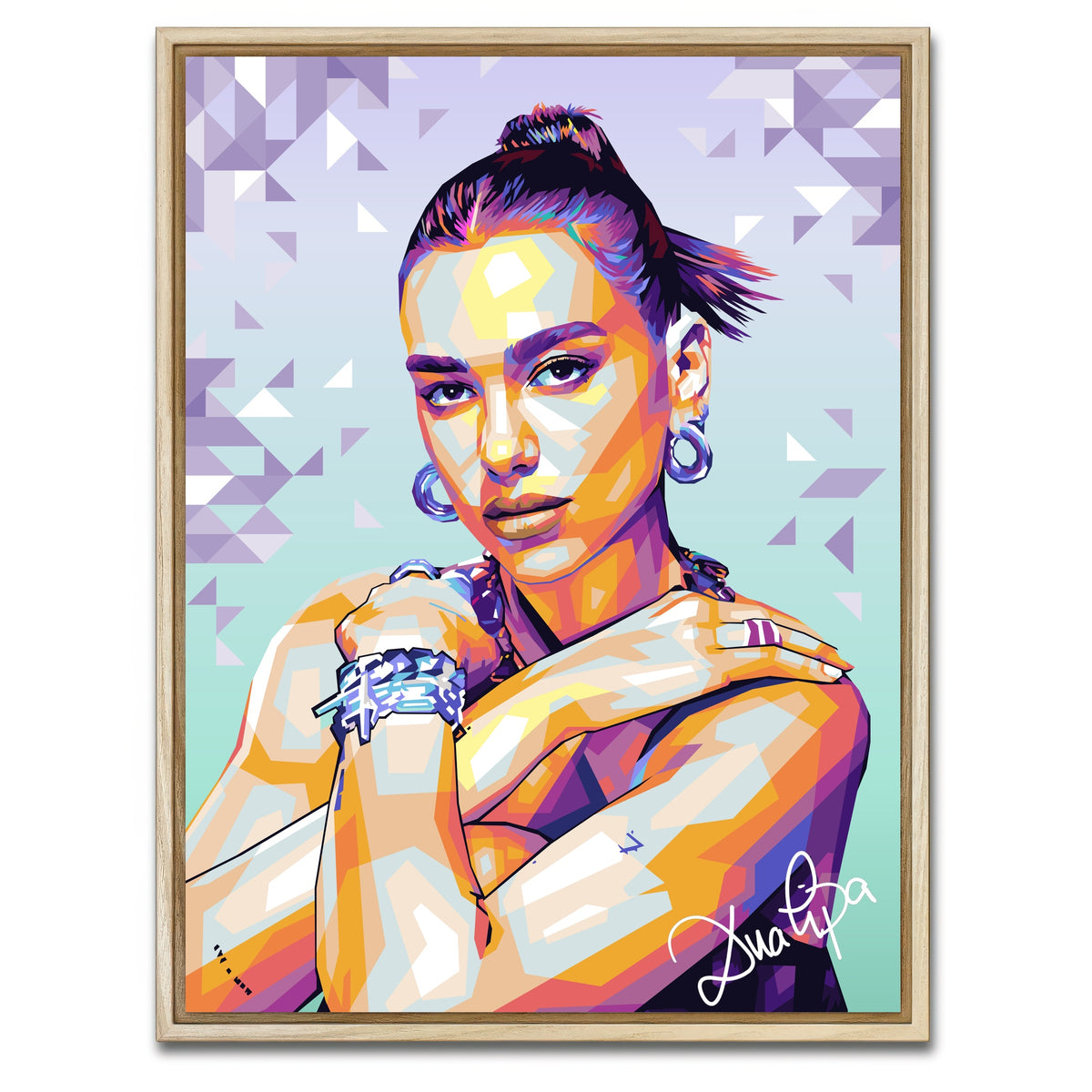 AUTO-MOCKUP WHITE | Dua Lipa | 1 Piece | Natural Framed Canvas | group=3x4
