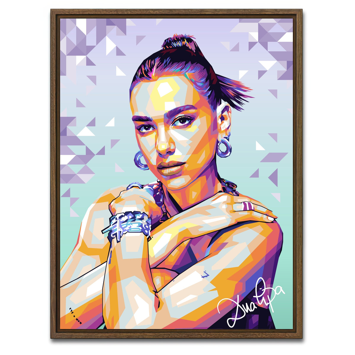 AUTO-MOCKUP WHITE | Dua Lipa | 1 Piece | Walnut Framed Canvas | group=3x4