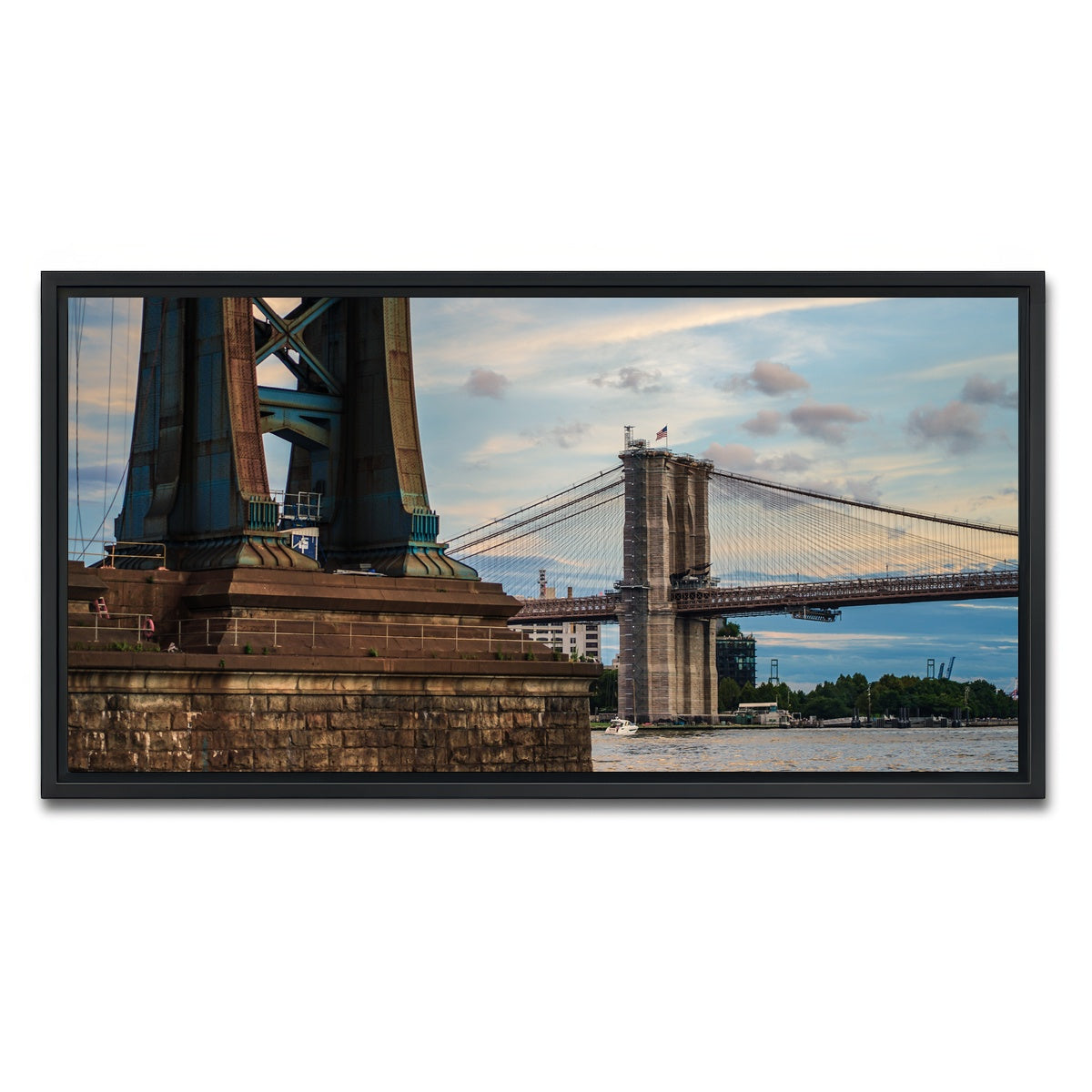 AUTO-MOCKUP WHITE | Dual Bridges | 1 Piece | Black Framed Canvas | group=2x1