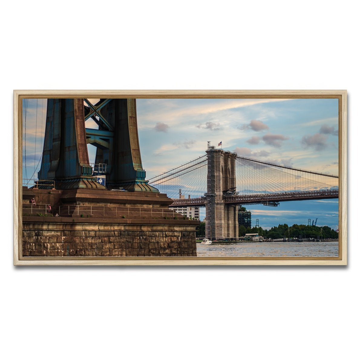 AUTO-MOCKUP WHITE | Dual Bridges | 1 Piece | Natural Framed Canvas | group=2x1