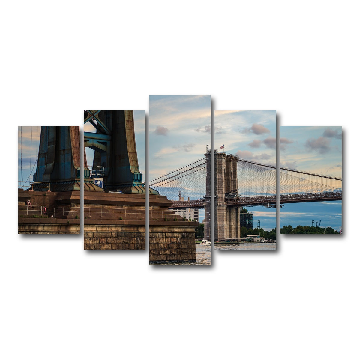 AUTO-MOCKUP WHITE | Dual Bridges | 5 Piece | Gallery Wrap Canvas | group=5_normal