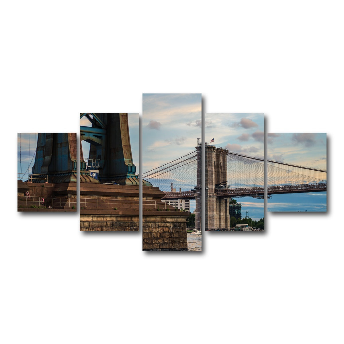 AUTO-MOCKUP WHITE | Dual Bridges | 5 Piece | Gallery Wrap Canvas | group=5_short