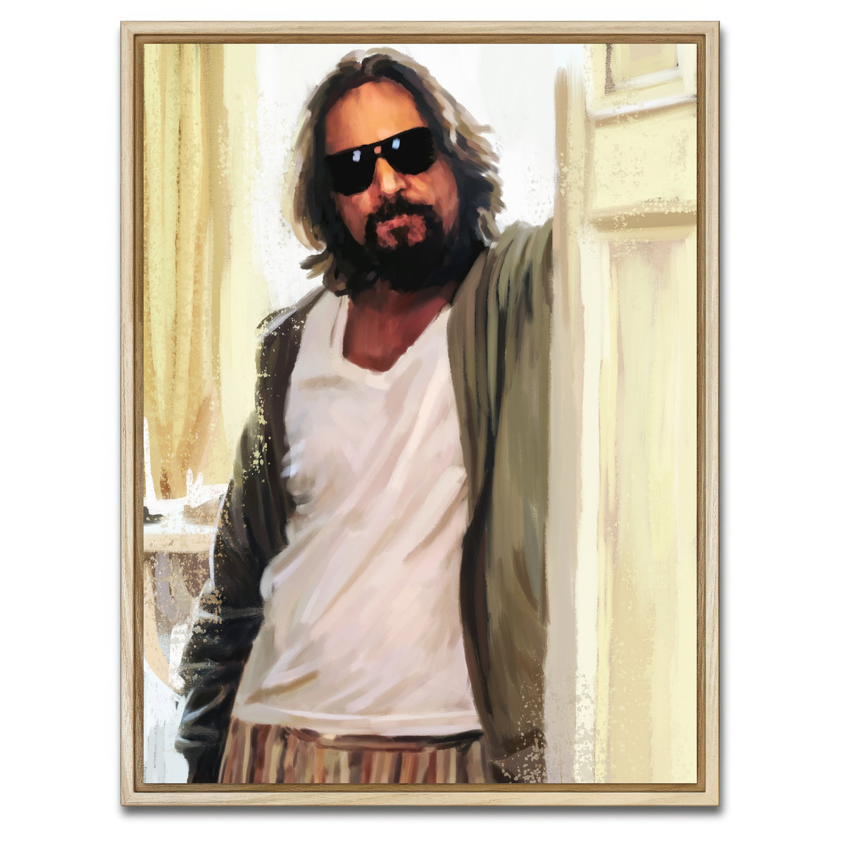 AUTO-MOCKUP WHITE | Dude at the Door | 1 Piece | Natural Framed Canvas | group=3x4